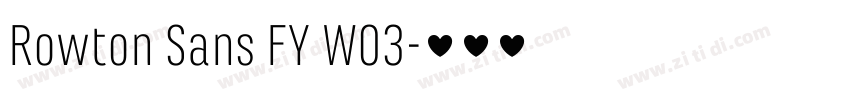 Rowton Sans FY W03字体转换
